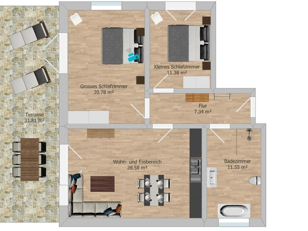 Ferienwohnung Am Park 바덴바일러 외부 사진